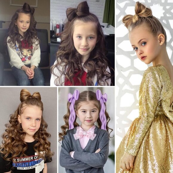 Ponytail Wig Red Bowknot Hair Extension 14 Inch 2 Pack for Party Style main image 6